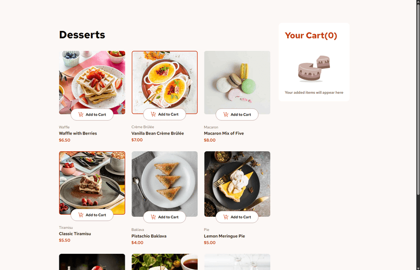 Dessert App